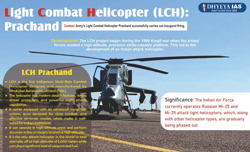 Info-pedia : Light Combat Helicopter (LCH):  Prachand